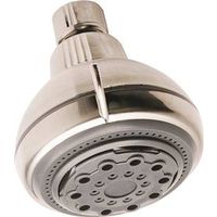 five function shower head, brushed nickel