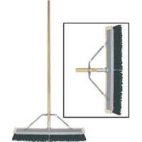 push broom with scraper, 24in. 