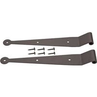 Stainless Steel Shutter Strap Hinges, 1 1/2in. x 10in. Black