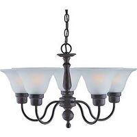 five light chandelier fixture, bronze