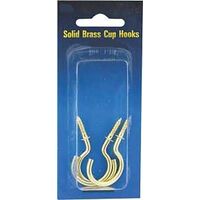 Solid Brass Cup Hook, 7/8in.