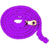 Cotton Horse Lead with Bull Snap, 3/4" x 10' Purple