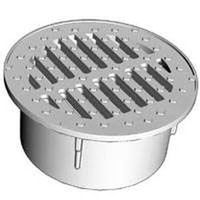 5607155-4IN BRASS GRATE 4IN PVC COLLAR