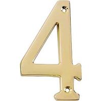house number 4, 4in. satin nickel