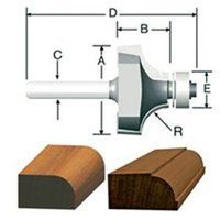 roundover router bit, 5/8in.