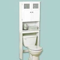 modern spacesaver bath shelves, white