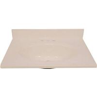 solid bone marble top, 19in. x 49in.