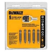 rapid load screwdriver bit set, 6 pc