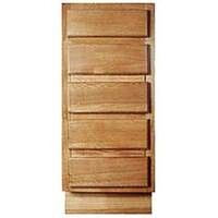Three Drawer Base Cabinet, Oak 15in.