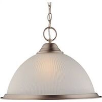 one light pendant, brushed steel
