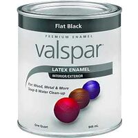 Indoor Outdoor Decorator Acrylic Latex Paint, 1 Qt Flat Black