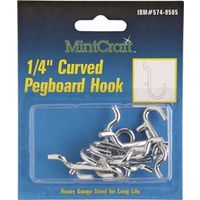 curved pegboard hooks us2c, 1/4in. 10 pk