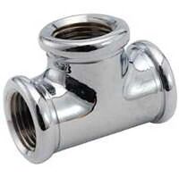 brass tee, 3/8in. chorme plated