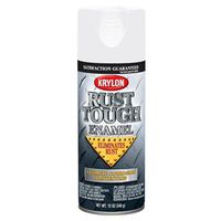 krylon rust tough spray paint, gloss white 12 oz