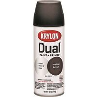 Krylon Dual Spray Paint, 12 oz Leather Brwon Gloss