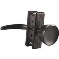 storm door knob latch, black