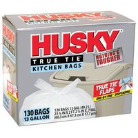 Husky HK13WC130W One-By-One Dispensing Kitchen Trash Bag