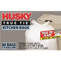 Husky HK13WC080W One-By-One Dispensing Kitchen Trash Bag