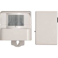 outdoor motion activated driveway alarm, white
