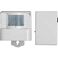 outdoor motion activated driveway alarm, white