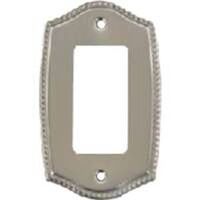 Single Rocker Wall Plate, Brushed Nickel