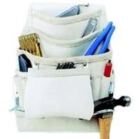 ten pocket leather carpenters nail & tool bag