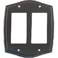 Double Rocker Switch Plate, Oil Rubbed Bronze