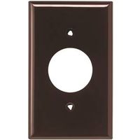 one gang receptacle plate, brown
