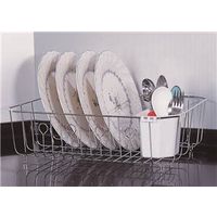 chrome dish drainer with basket