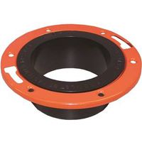 closet flange with metal ring, 4in.