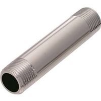 chrome plated pipe nipple, 3/8in. x 3in. 