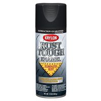 rust tough spray paint, 12 oz semi-flat black