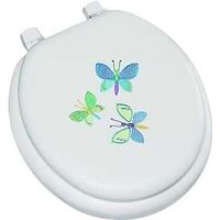 Soft Toilet Seat, Embroided Butterfly