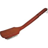 deluxe grill brush with hardwood handle, 18in.