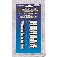 Star Socket Set 3/8" Drive, 6 Pc