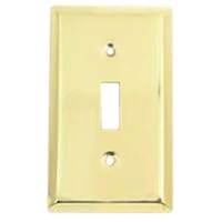 single switch plates polished brass   
