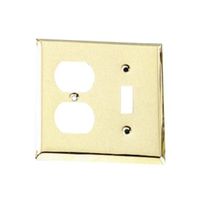 double combination plate polished brass 