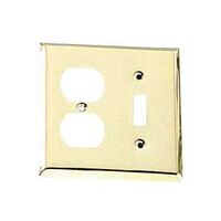 double combination plate polished brass 
