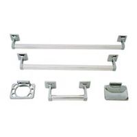 bath accessory set, chrome 5 piece