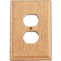 Duplex Outlet Plate Light Oak 