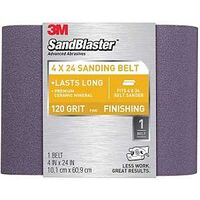 Sandblaster 4in. x 24in. Purple Belts, 120 Grit