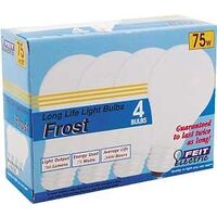 Frosted Incandescent Bulbs, 75 Watts