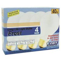 brass base frosted incandescent bulbs, 40 watt