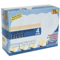 brass base frosted incandescent bulbs, 75 watt