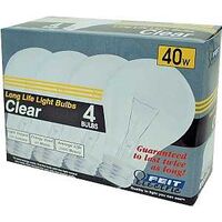 clear bulb, 40 watt 