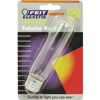 clear tubular bulbs, 60 watts