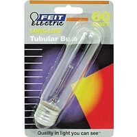 Clear Tubular Bulbs, 60 Watts