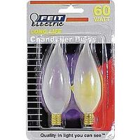 Candelabra Base Flame Frost, 60 Watts