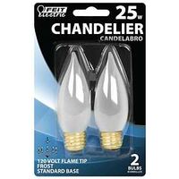 Flame Tip Frost Medium Base, 25 Watt