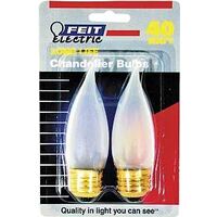 flame tip frost medium base bulb, 40 watt